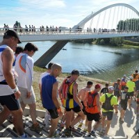 Pont Confluence Angers pendant "Tout Angers Bouge"