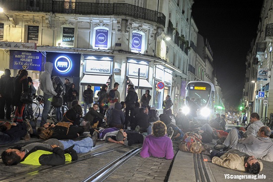 photos des manifestants pour remi fraisse à angers