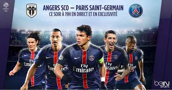 l'affiche officielle d'avant match entre le SCO et le Paris Saint Germain