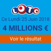 Résultat Loto du lundi 25 juin 2018